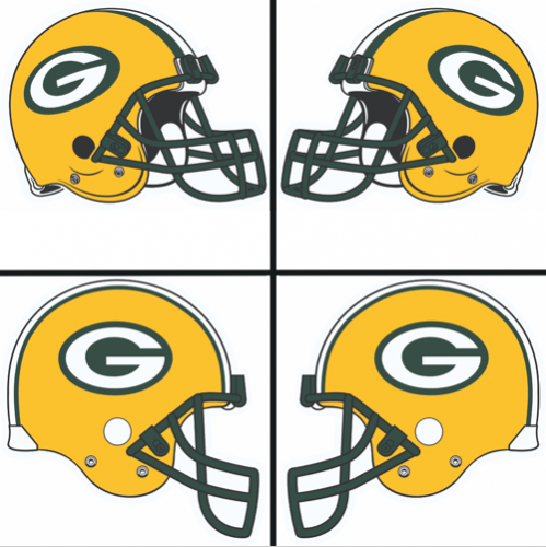 Green Bay Packers Helmet Logo heat sticker