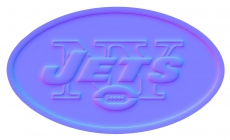 Mew York Jets Colorful Embossed Logo heat sticker