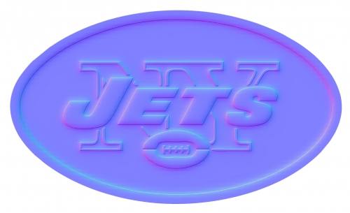 Mew York Jets Colorful Embossed Logo heat sticker