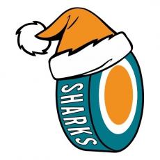 san jose sharks Hockey ball Christmas hat logo custom vinyl decal