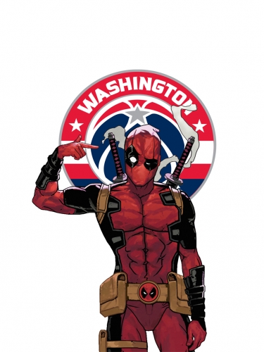 Washington Wizards Deadpool Logo heat sticker