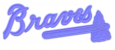 Atlanta Braves Colorful Embossed Logo custom vinyl decal