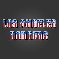 Los Angeles Dodgers American Captain Logo custom vinyl decal