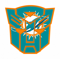 Autobots Miami Dolphins logo heat sticker