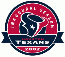 Houston Texans 2002 Anniversary Logo custom vinyl decal