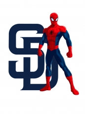 San Diego Padres Spider Man Logo heat sticker
