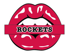 Houston Rockets Lips Logo heat sticker