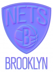 Brooklyn Nets Colorful Embossed Logo heat sticker