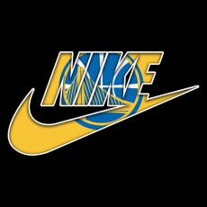 Golden State Warriors Nike logo heat sticker