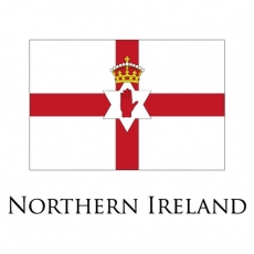 Northern ireland flag logo heat sticker