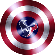 Captain American Shield With Houston Texans Logo heat sticker