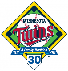 Minnesota Twins 1991 Anniversary Logo heat sticker