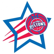 Detroit Pistons Basketball Goal Star logo heat sticker