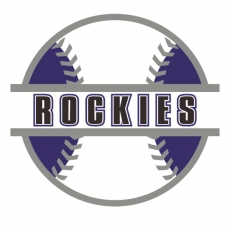 Baseball Colorado Rockies Logo heat sticker