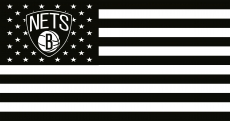 Brooklyn Nets Flag001 logo custom vinyl decal