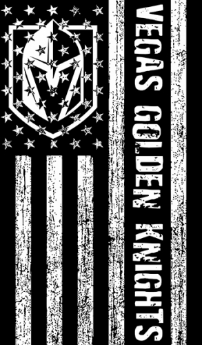 Vegas Golden Knights Black And White American Flag logo custom vinyl decal