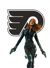 Philadelphia Flyers Black Widow Logo custom vinyl decal