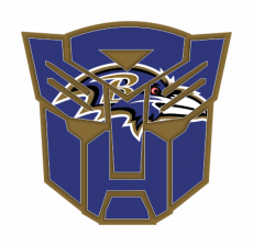 Autobots Baltimore Ravens logo heat sticker