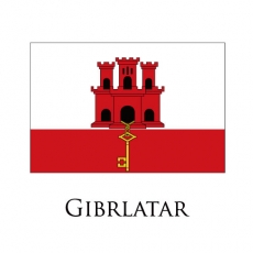 Gibrlatar flag logo heat sticker