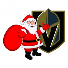 Vegas Golden Knights Santa Claus Logo heat sticker