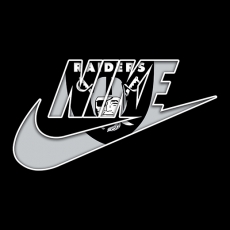 Oakland Raiders Nike logo heat sticker