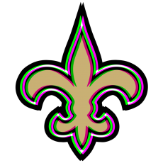 Phantom New Orleans Saints logo heat sticker