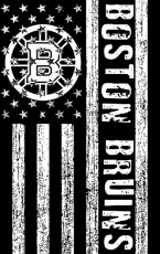 Boston Bruins Black And White American Flag logo custom vinyl decal