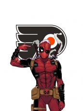 Philadelphia Flyers Deadpool Logo custom vinyl decal