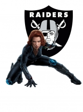 Oakland Raiders Black Widow Logo heat sticker