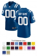Indianapolis Colts Custom Letter and Number Kits For Royal Jersey Material Twill