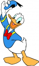 Donald Duck Logo 12 custom vinyl decal
