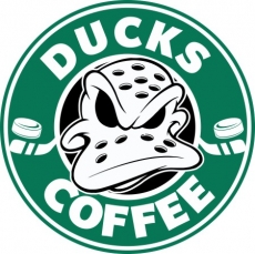 Anaheim Ducks Starbucks Coffee Logo heat sticker