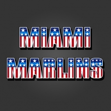 Miami Marlins American Captain Logo heat sticker