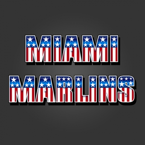 Miami Marlins American Captain Logo heat sticker