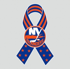 New York Islanders Ribbon American Flag logo heat sticker