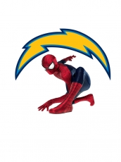 San Diego Chargers Spider Man Logo heat sticker
