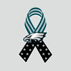 Philadelphia Eagles Ribbon American Flag logo custom vinyl decal