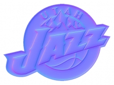 Utah jazz Colorful Embossed Logo custom vinyl decal