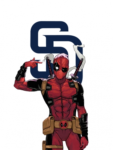 San Diego Padres Deadpool Logo heat sticker