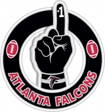 Number One Hand Atlanta Falcons logo heat sticker