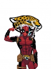 Jacksonville Jaguars Deadpool Logo heat sticker