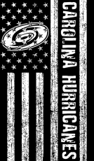 Carolina Hurricanes Black And White American Flag logo custom vinyl decal