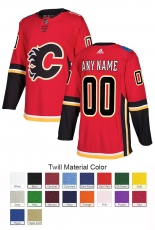 Calgary Flames Custom Letter and Number Kits for Home Jersey 01 Material Twill