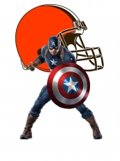 Cleveland Browns Captain America Logo heat sticker