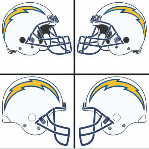 San Diego Chargers Helmet Logo heat sticker