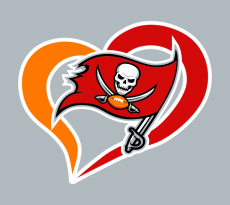 Tampa Bay Buccaneers Heart Logo heat sticker