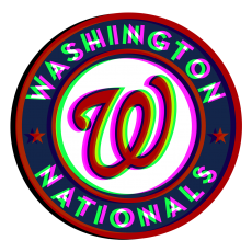 Phantom Washington Nationals logo heat sticker