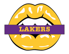Los Angeles Lakers Lips Logo heat sticker