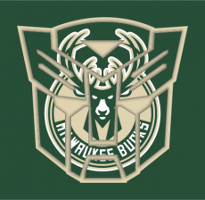 Autobots Milwaukee Bucks logo heat sticker