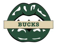 Milwaukee Bucks Lips Logo heat sticker